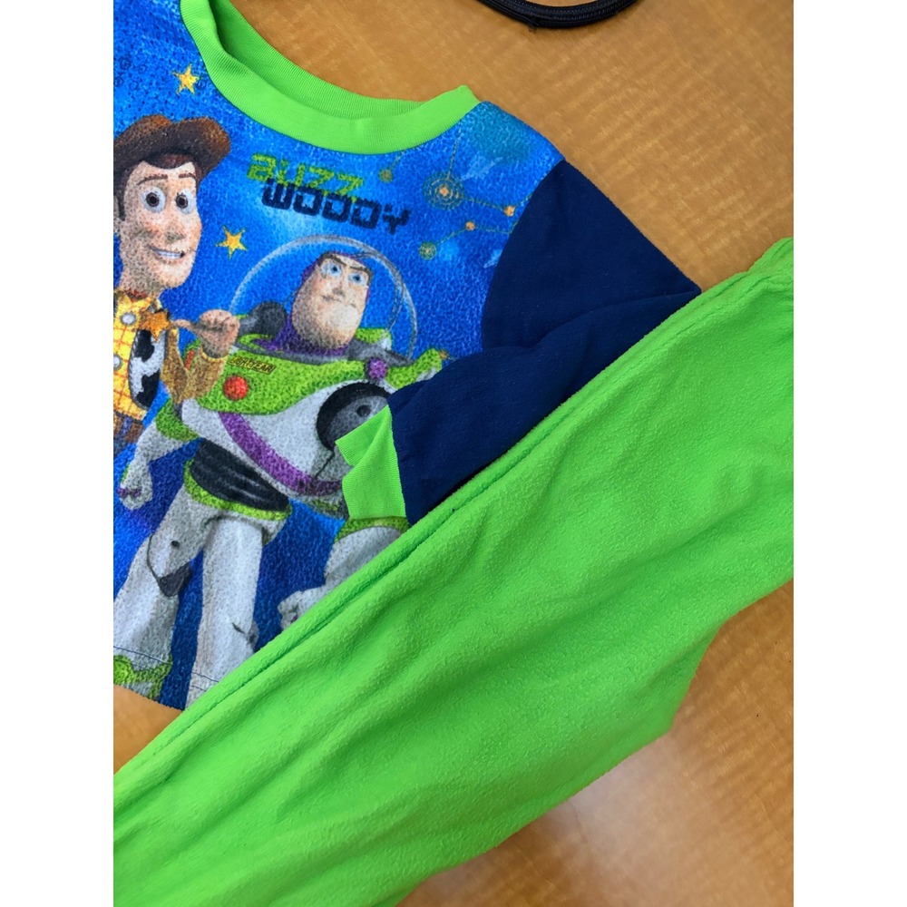 Disney Pixar Toy Story Buzz Lightyear Woody Fleece Pajama Set Toddler 3T Y2K